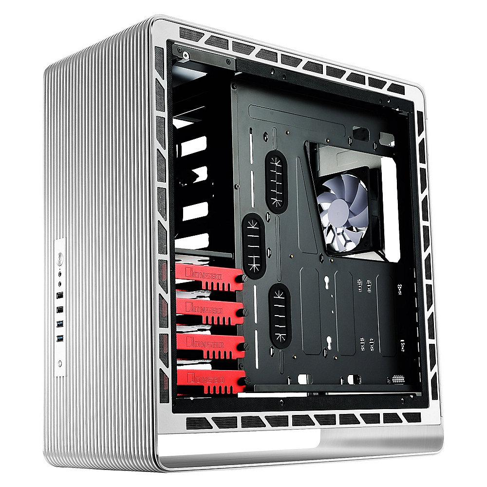 Cooltek Jonsbo UMX5 Midi Tower ATX Gaming Gehäuse, Silber mit Seitenfenster