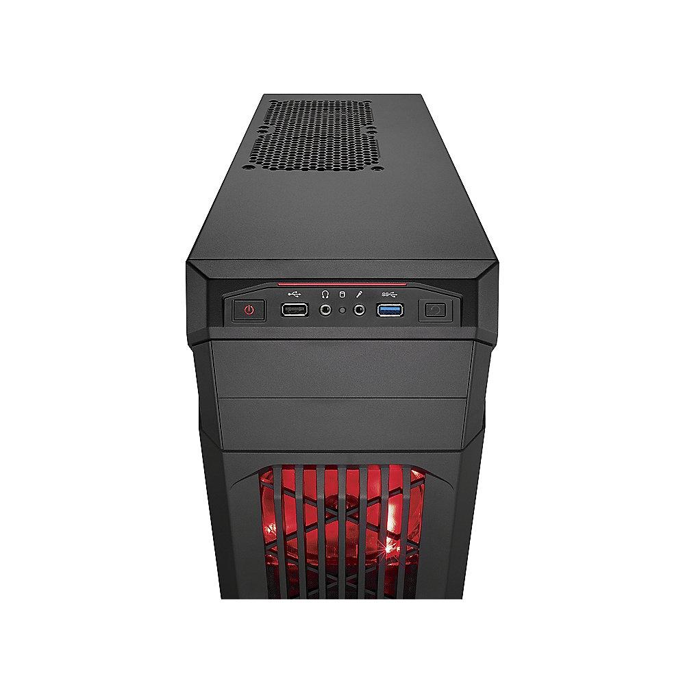 Corsair Carbide SPEC-01 Mid Tower Gaming Gehäuse mit roter LED schwarz (ohne NT)