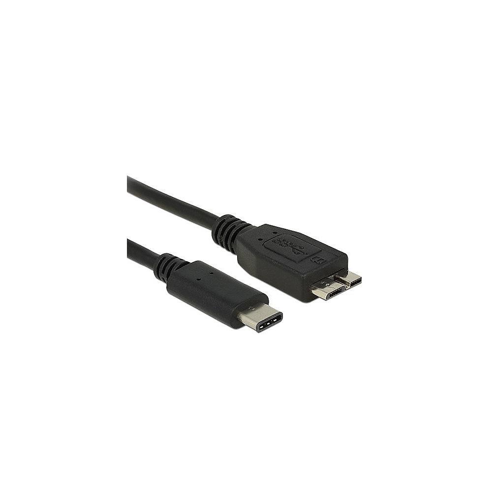 DeLOCK USB 3.1 Adapterkabel 0,5m C zu micro-B Gen2 St./St. 83676 schwarz, DeLOCK, USB, 3.1, Adapterkabel, 0,5m, C, micro-B, Gen2, St./St., 83676, schwarz