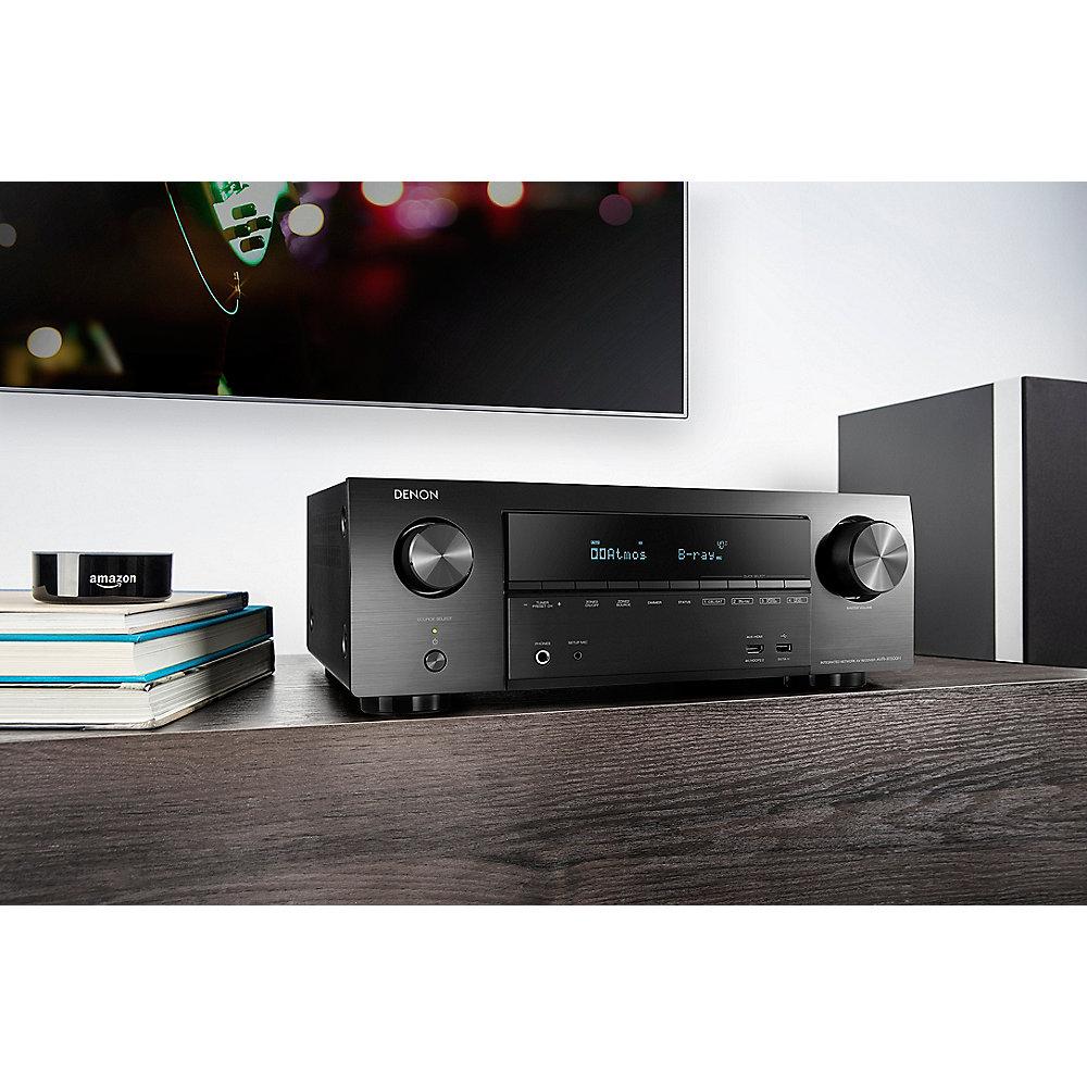 Denon AVR-X1500H 7.2 AV Receiver Schwarz BT WLAN HEOS Amazon Alexa