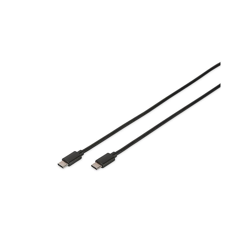 DIGITUS USB 2.0 Anschlusskabel 1,8m Typ-C zu C High Speed St./St. schwarz