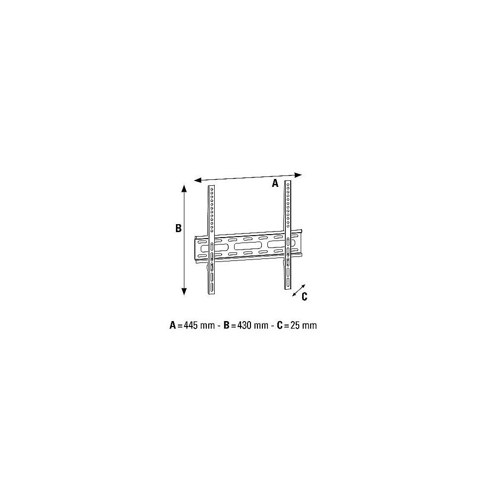 Hama FIX TV-Wandhalterung 1 Stern XL VESA bis 400x400 schwarz