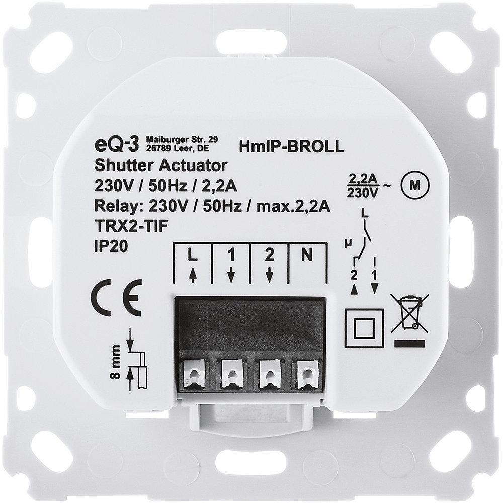 Homematic IP 2er Set Rollladenaktor für Markenschalter - Unterputz HmIP-BROLL