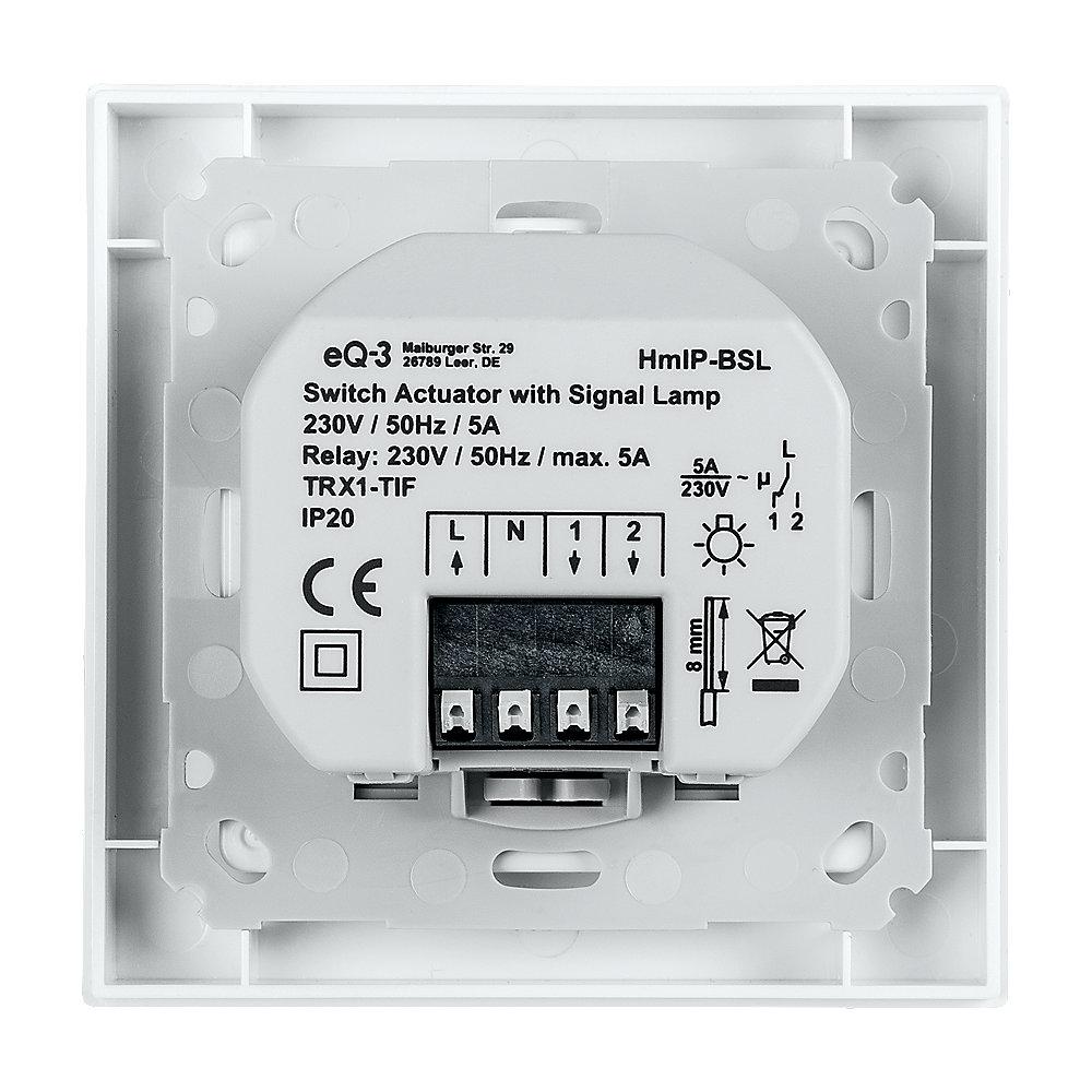 Homematic IP Schaltaktor für Markenschalter – mit Signalleuchte HmIP-BSL 152020A