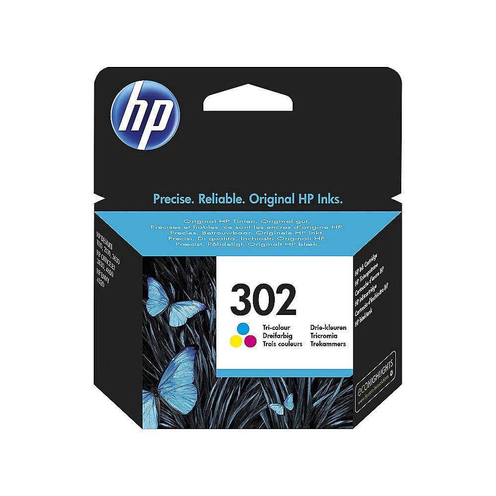 HP 302 Original Druckerpatronen farbig Cyan Magenta Gelb F6U65AE, HP, 302, Original, Druckerpatronen, farbig, Cyan, Magenta, Gelb, F6U65AE