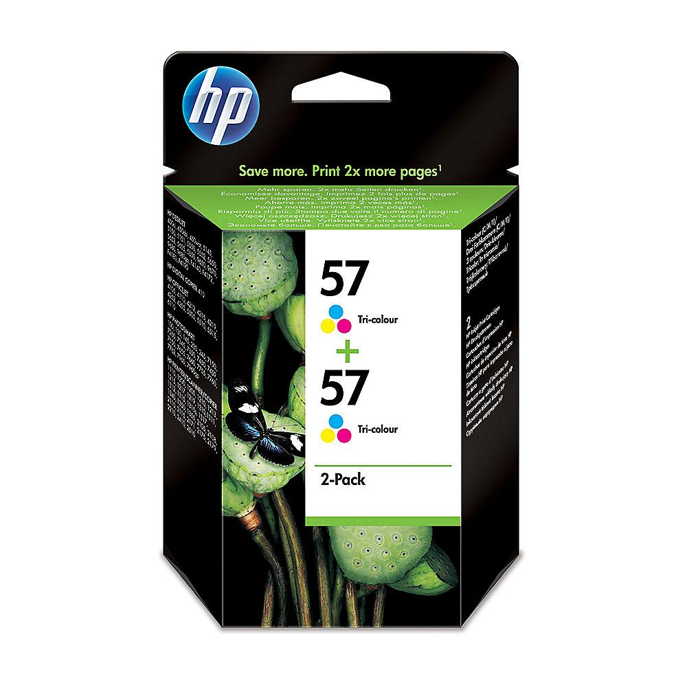 HP C9503AE 2x Original Druckerpatrone 57 dreifarbig (cyan, magenta, gelb), HP, C9503AE, 2x, Original, Druckerpatrone, 57, dreifarbig, cyan, magenta, gelb,