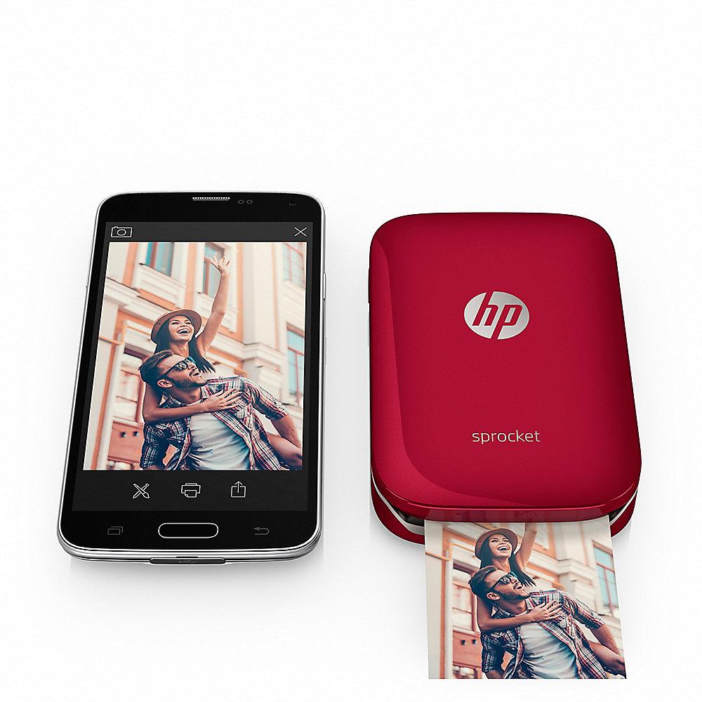 HP Sprocket mobiler Fotodrucker rot, HP, Sprocket, mobiler, Fotodrucker, rot