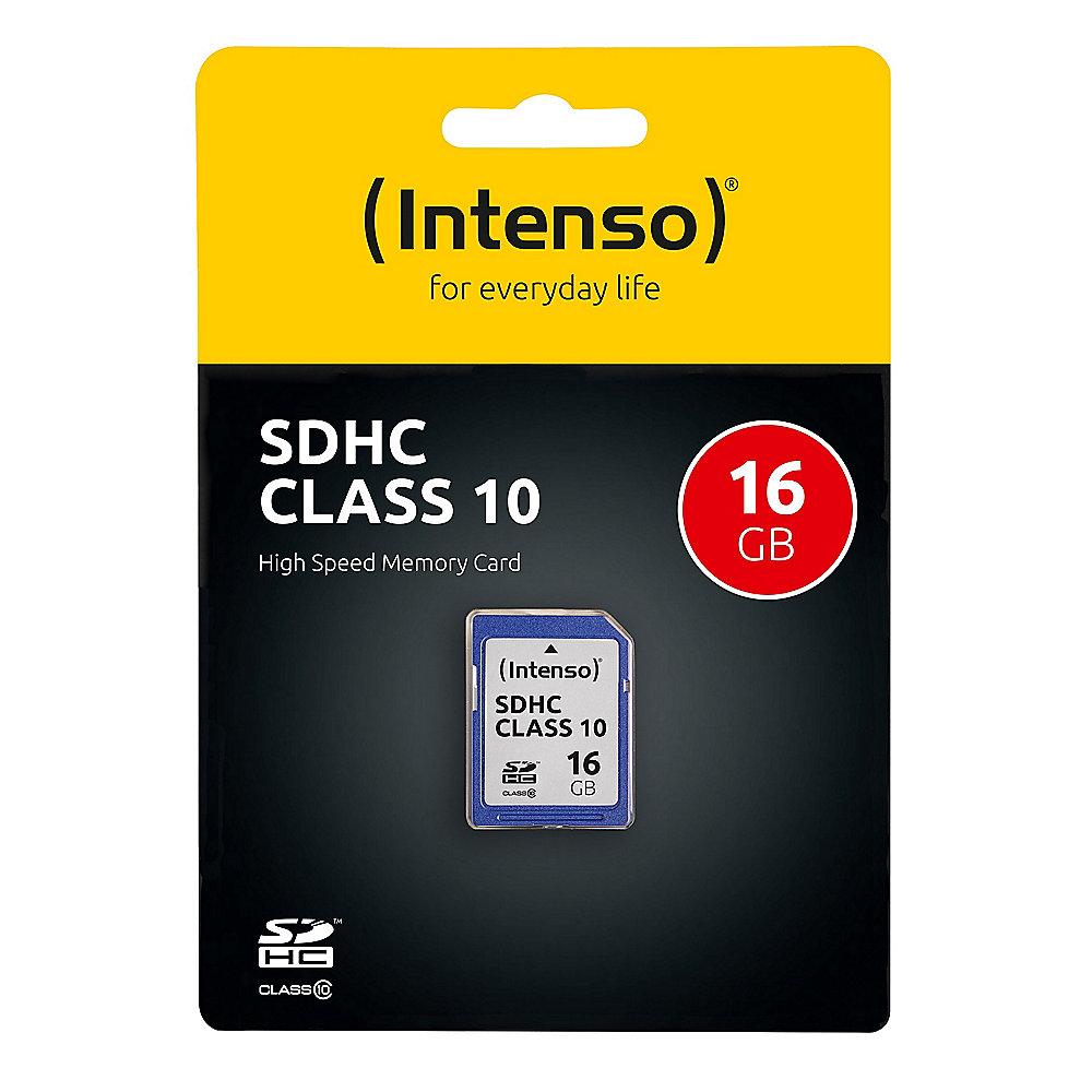 Intenso 16 GB SDHC Speicherkarte (40 MB/s, Class 10), Intenso, 16, GB, SDHC, Speicherkarte, 40, MB/s, Class, 10,