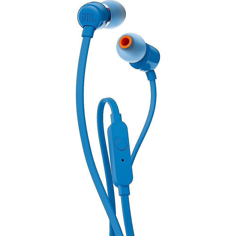 JBL T110 Blau - In Ear-Kopfhörer mit Mikrofon, JBL, T110, Blau, Ear-Kopfhörer, Mikrofon