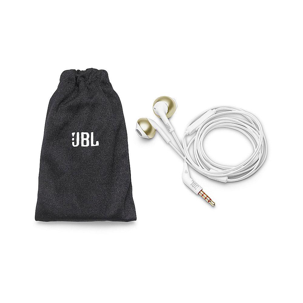 JBL T205 Gold - In Ear-Kopfhörer mit Mikrofon, JBL, T205, Gold, Ear-Kopfhörer, Mikrofon