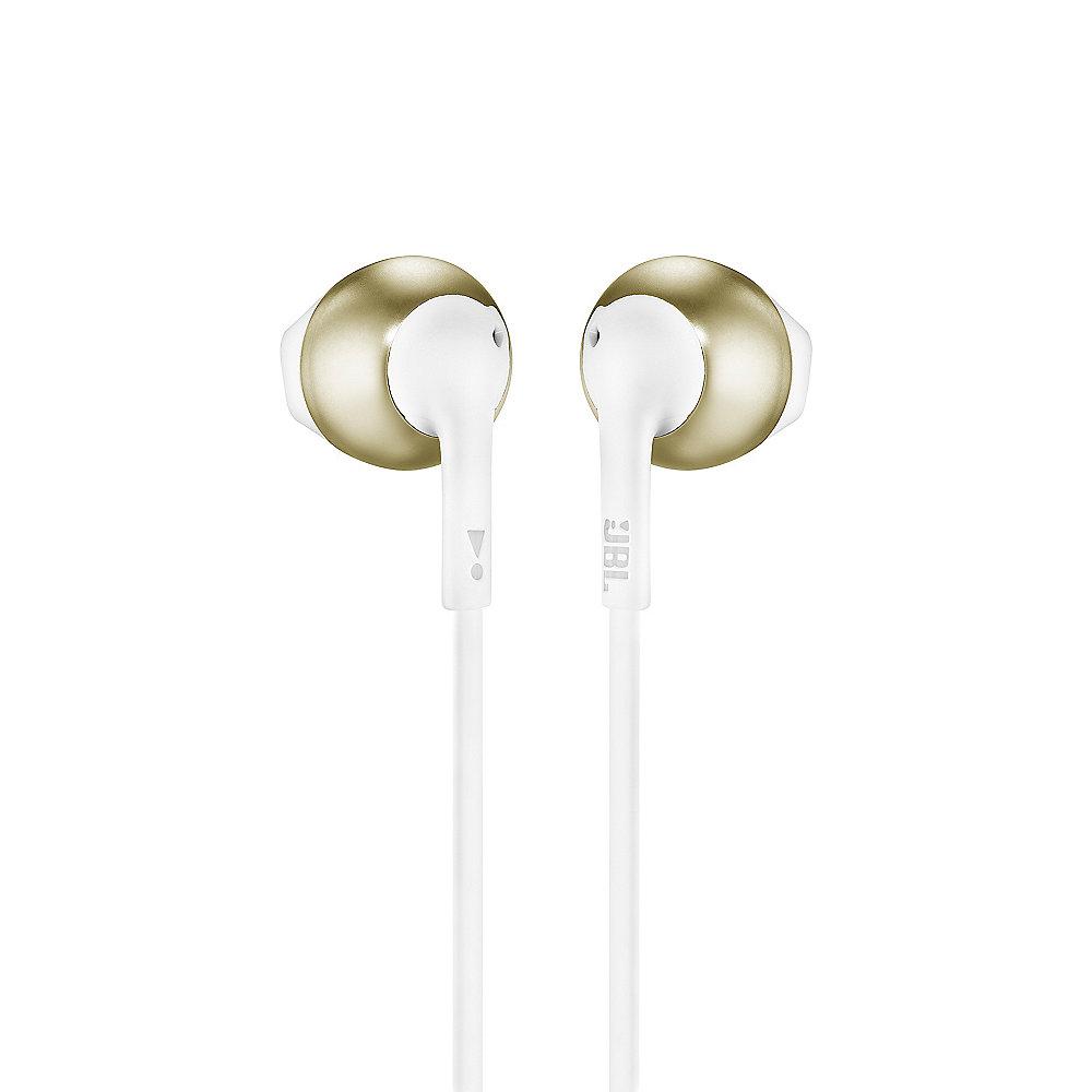 JBL TUNE 205BT Weiß/Gold - In-Ear-Bluetooth-Kopfhörer m. Mikro, JBL, TUNE, 205BT, Weiß/Gold, In-Ear-Bluetooth-Kopfhörer, m., Mikro