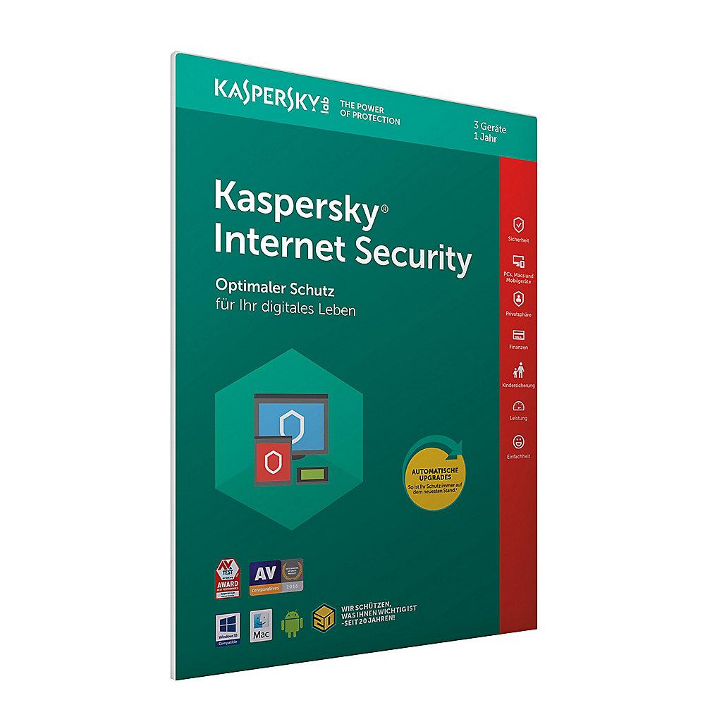 Kaspersky Internet Security 3 Geräte (Code in a Box) FFP, Kaspersky, Internet, Security, 3, Geräte, Code, a, Box, FFP