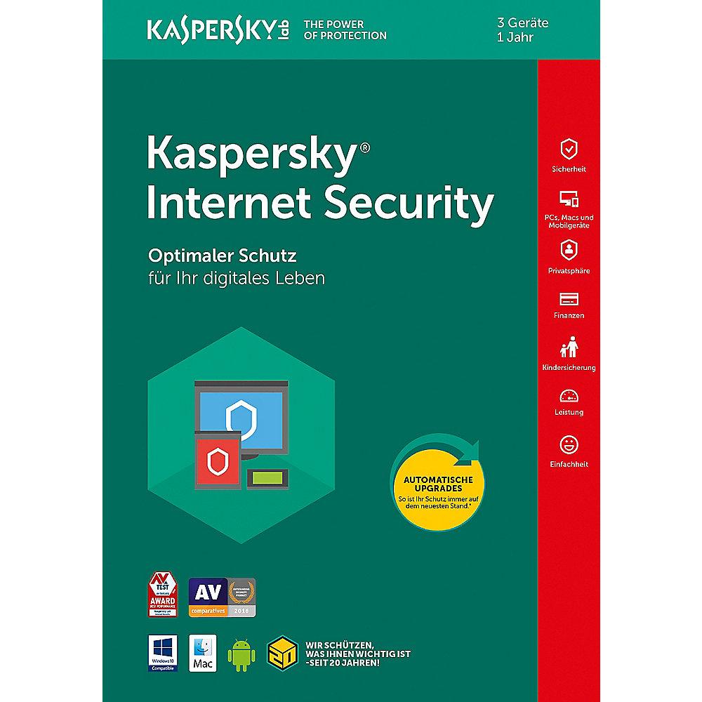 Kaspersky Internet Security 3 Geräte (Code in a Box) FFP, Kaspersky, Internet, Security, 3, Geräte, Code, a, Box, FFP