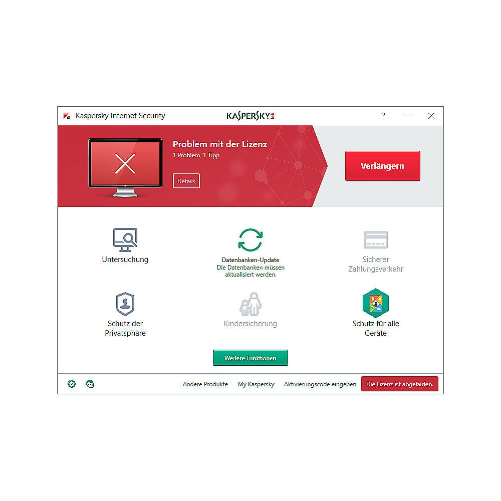 Kaspersky Internet Security 3 Geräte (Code in a Box) FFP