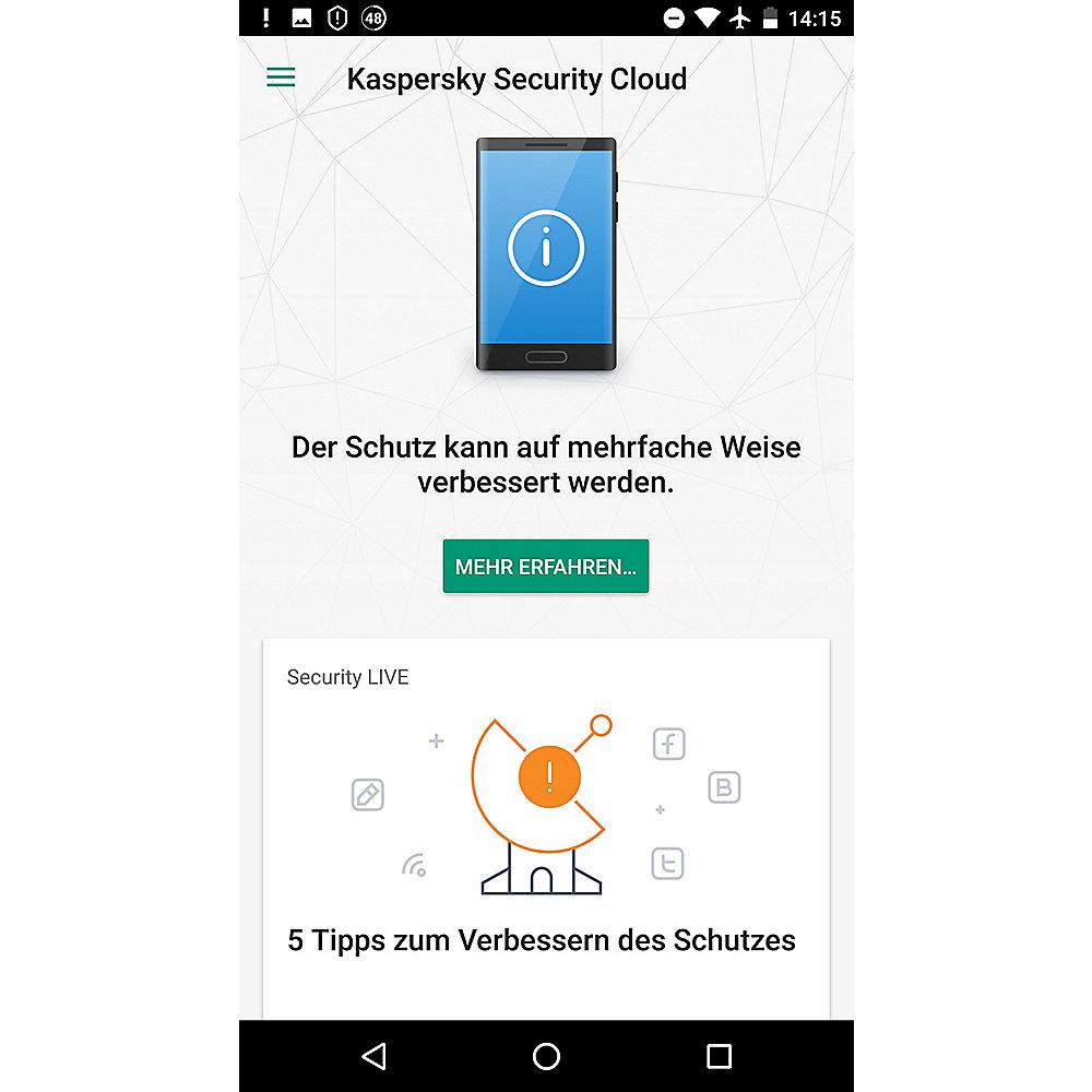 Kaspersky Security Cloud Personal Edition 3 Geräte (Code in a Box)