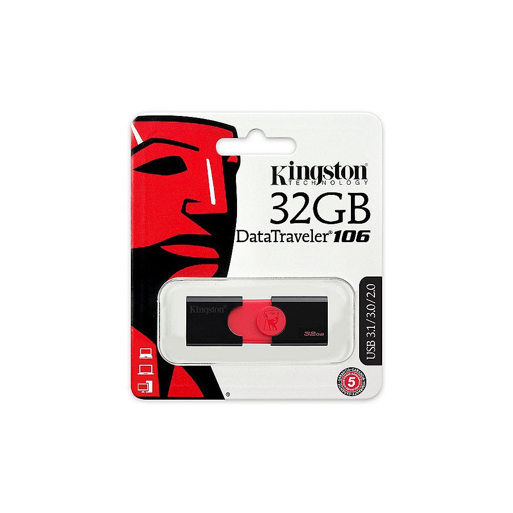 Kingston 32GB DataTraveler 106 USB 3.1 Gen1 Stick, Kingston, 32GB, DataTraveler, 106, USB, 3.1, Gen1, Stick