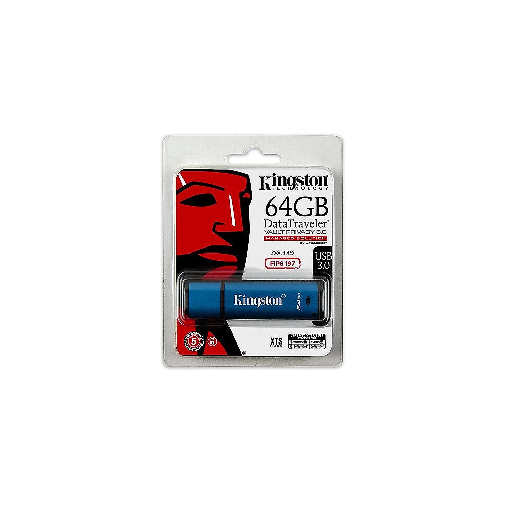 Kingston 64GB DataTraveler Vault Privacy 3.0 mit Management Data Secure Stick