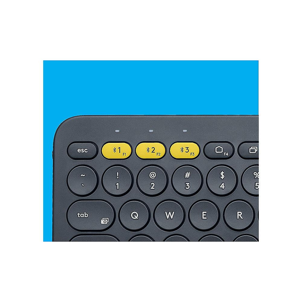 Logitech K380 Kabellose Bluetooth Tastatur für 3 Geräte Schwarz 920-007566