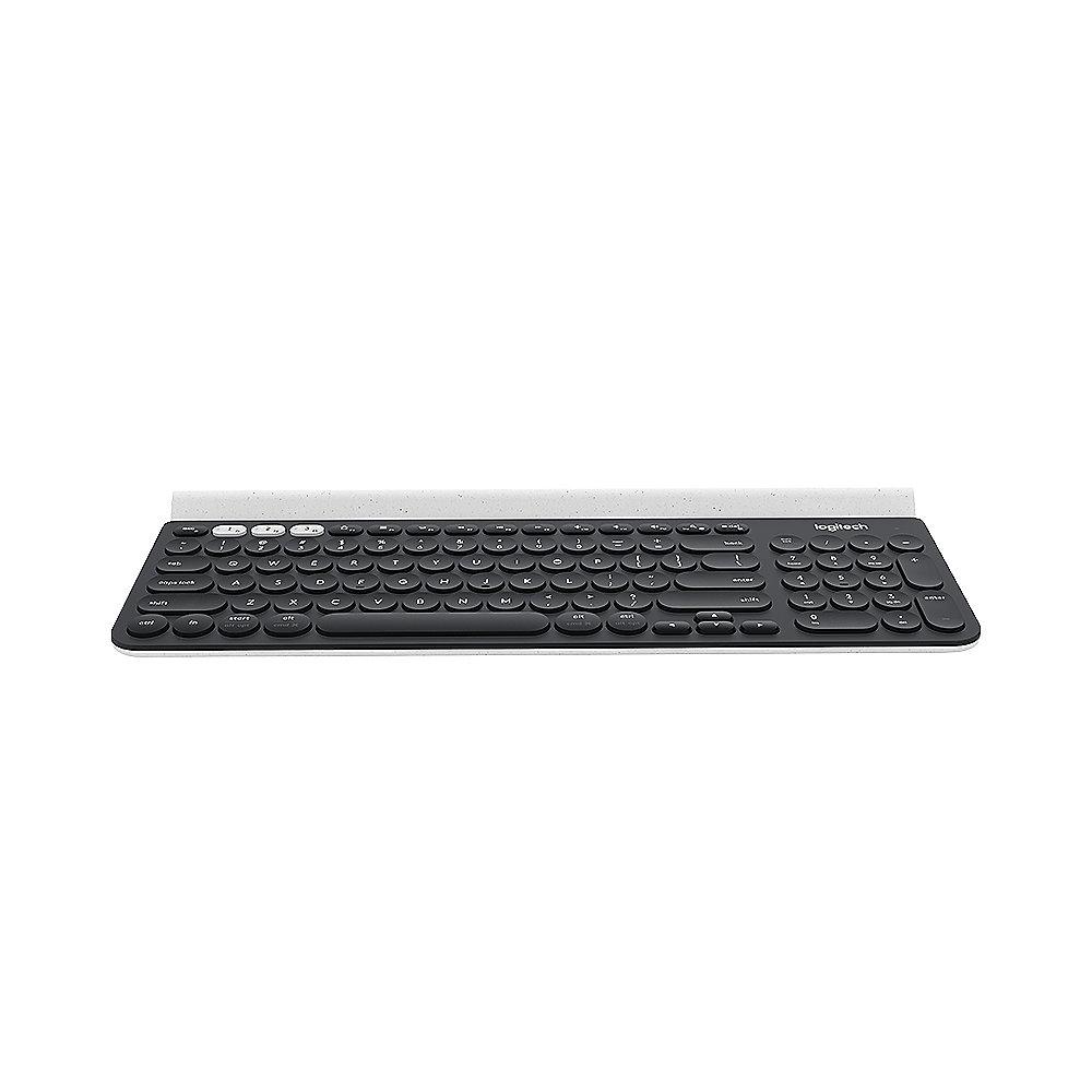 Logitech K780 Kabellose Tastatur Bluetooth für 3 Geräte Dunkelgrau 920-008034