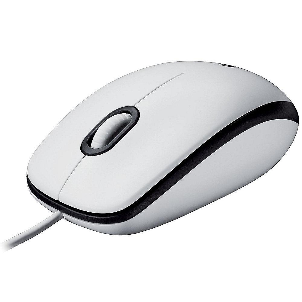 Logitech M100 Kabelgebundene Maus Weiß 910-001605