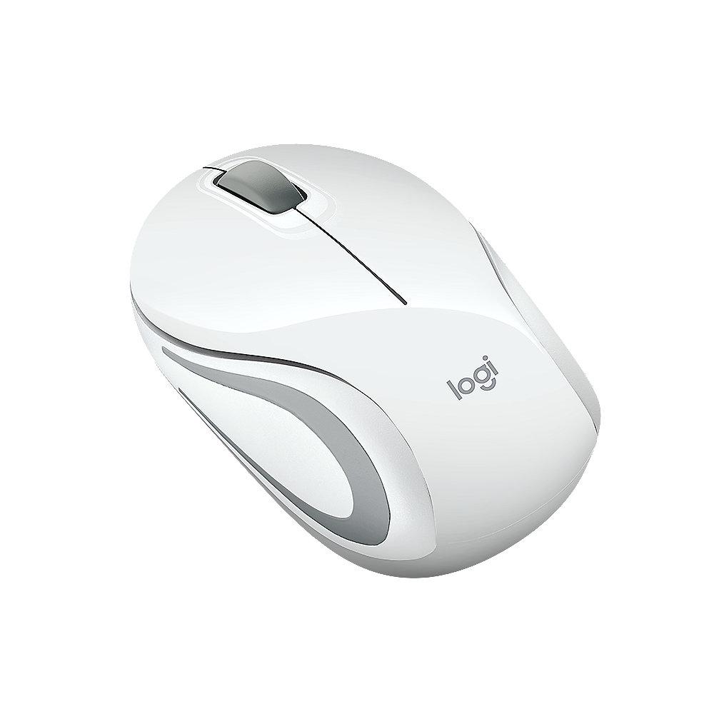 Logitech M187 Kabellose Ultra Portable Maus weiß 910-002735