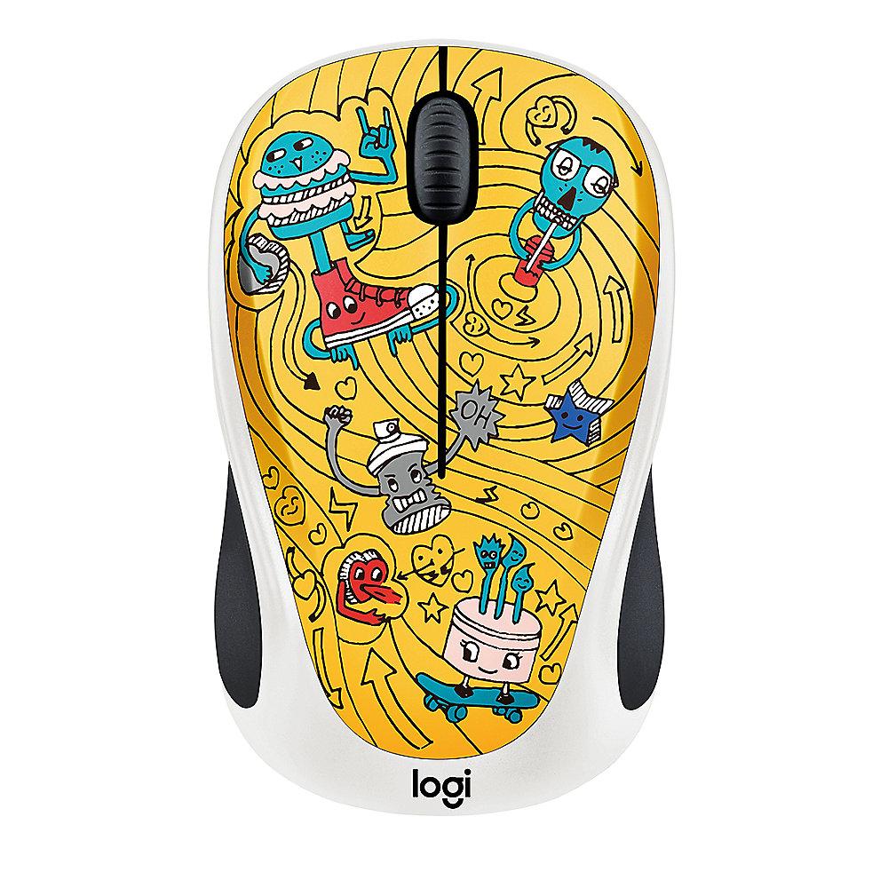 Logitech M238 Kabellose Mobile Maus Doodle Collection GO-GO GOLD 910-005056