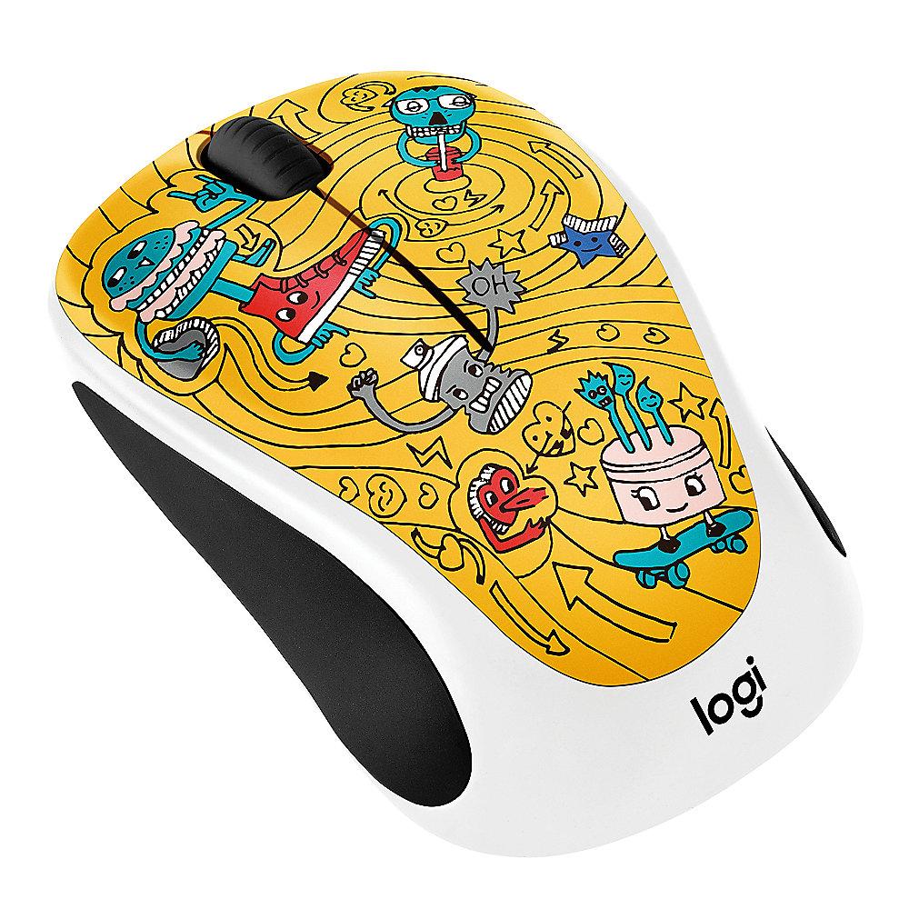 Logitech M238 Kabellose Mobile Maus Doodle Collection GO-GO GOLD 910-005056