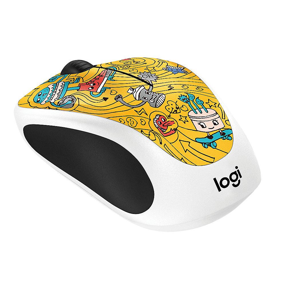 Logitech M238 Kabellose Mobile Maus Doodle Collection GO-GO GOLD 910-005056