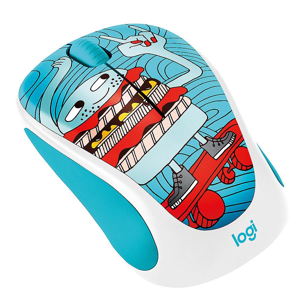 Logitech M238 Kabellose Mobile Maus Doodle Collection SKATEBURGER 910-005052, Logitech, M238, Kabellose, Mobile, Maus, Doodle, Collection, SKATEBURGER, 910-005052