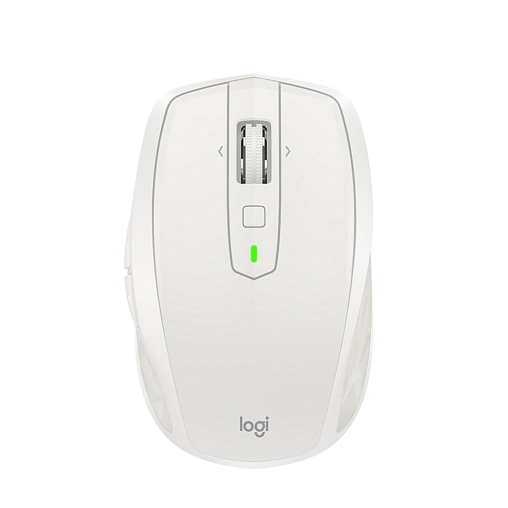 Logitech MX Anywhere 2S Kabellose mobile Maus Bluetooth/Flow Hellgrau 910-005155