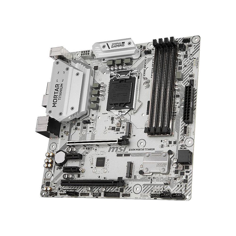 MSI B360M Mortar Titanium mATX Mainboard Sockel 1151 (Coffee Lake)