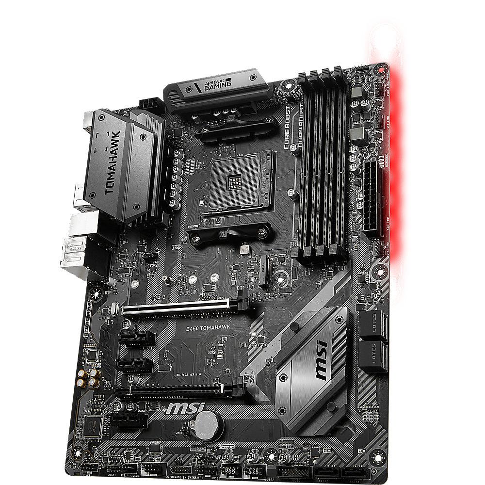 MSI B450 Tomahawk ATX Mainboard Sockel AM4 M.2/DVI/HDMI/USB3.1