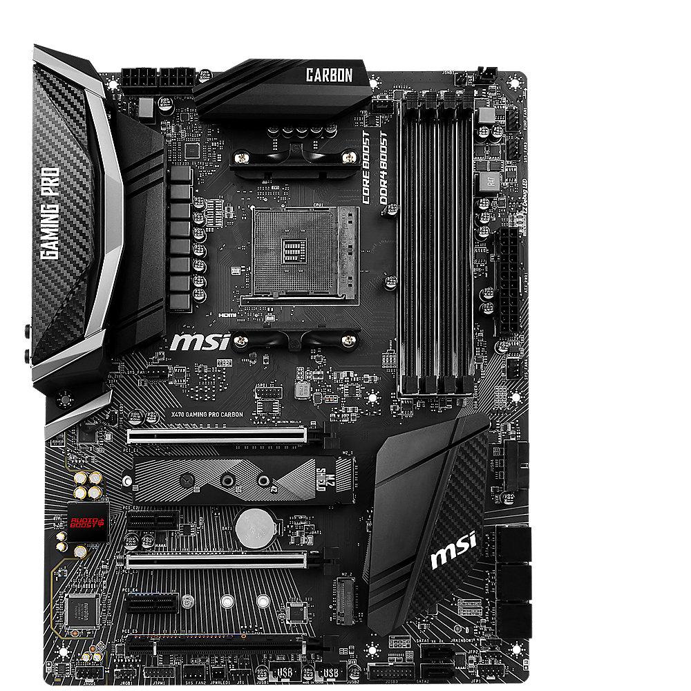 MSI X470 Gaming Pro Carbon SATA600/R/M.2/USB3.1 ATX Mainboard Sockel AM4, MSI, X470, Gaming, Pro, Carbon, SATA600/R/M.2/USB3.1, ATX, Mainboard, Sockel, AM4