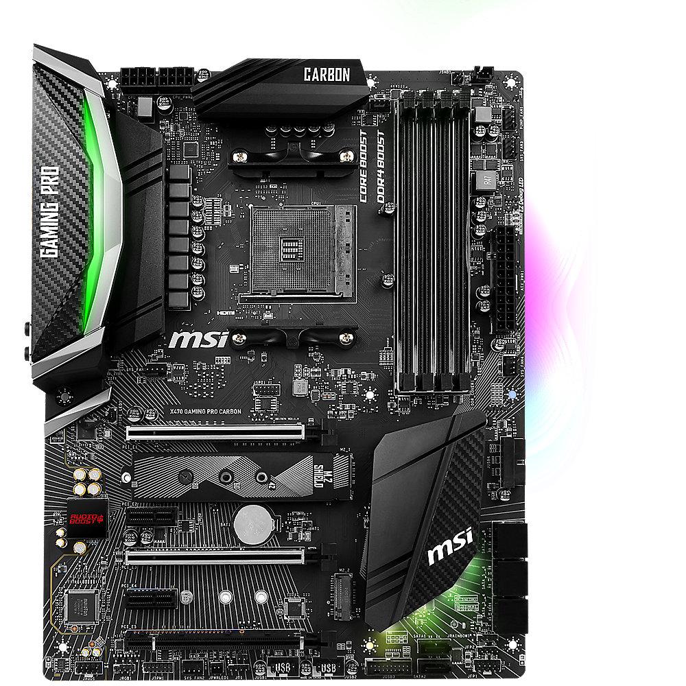 MSI X470 Gaming Pro Carbon SATA600/R/M.2/USB3.1 ATX Mainboard Sockel AM4, MSI, X470, Gaming, Pro, Carbon, SATA600/R/M.2/USB3.1, ATX, Mainboard, Sockel, AM4