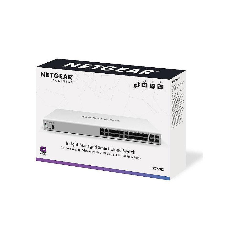 Netgear GC728XP Insight Managed Smart Cloud 28-Port Switch PoE  24x RJ45, 4x SFP, Netgear, GC728XP, Insight, Managed, Smart, Cloud, 28-Port, Switch, PoE, 24x, RJ45, 4x, SFP