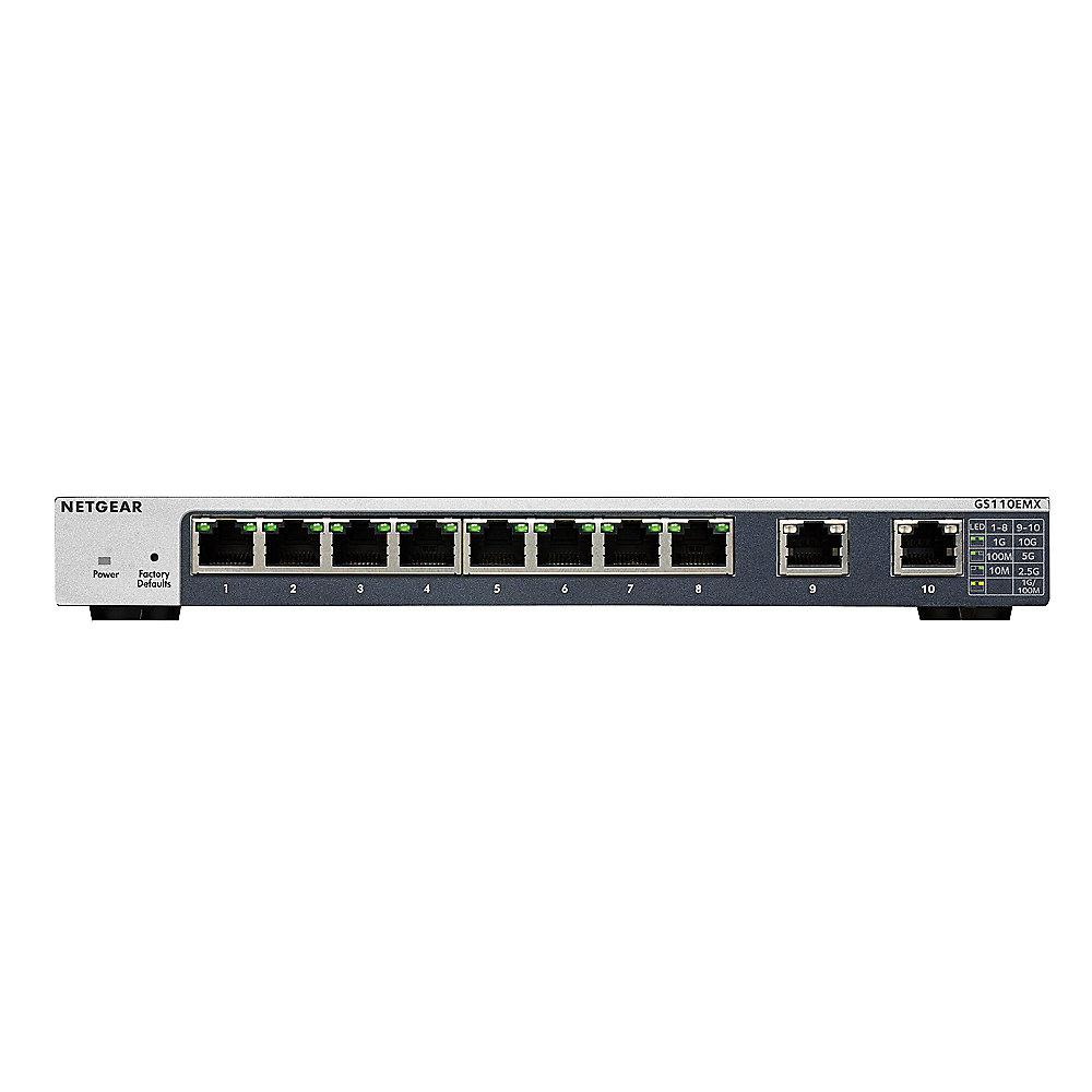 Netgear GS110EMX 8 Port Switch Web Managed Switch (2x 10-Gigabit/Multi-Gigabit), Netgear, GS110EMX, 8, Port, Switch, Web, Managed, Switch, 2x, 10-Gigabit/Multi-Gigabit,