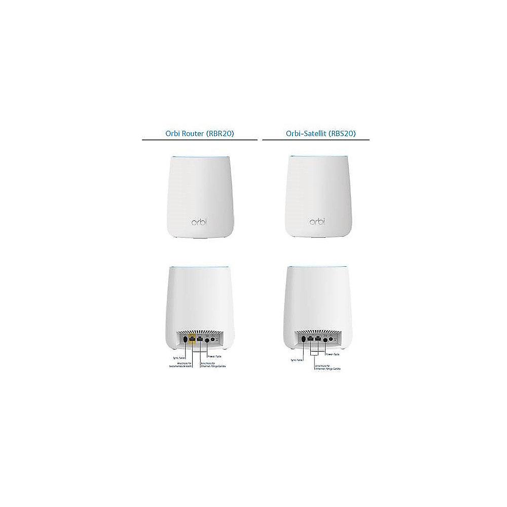 Netgear ORBI AC2200 Tri-Band WLAN System Set (Router   Satellit) RBK20