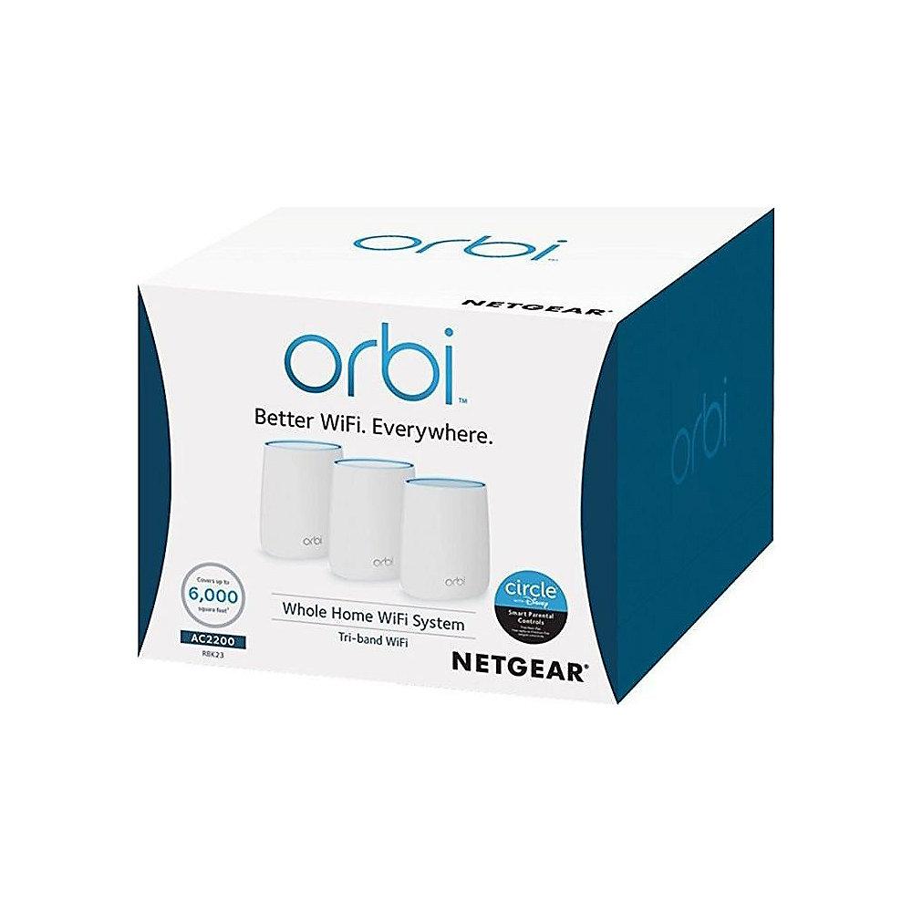 Netgear ORBI AC2200 Tri-Band WLAN System Set (Router   Satellit) RBK23