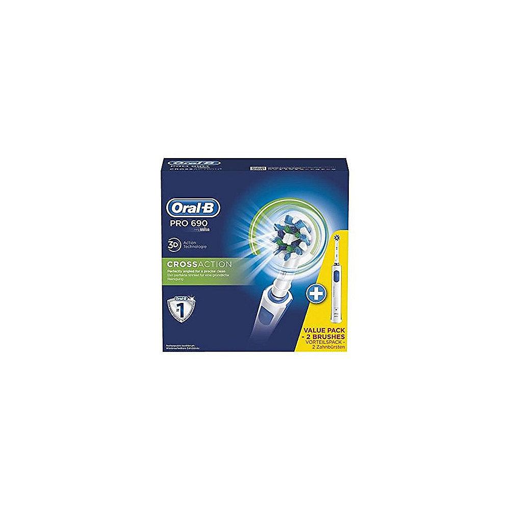 Oral-B PRO 690 Elektrische Zahnbürste mit 2. Handstück, Oral-B, PRO, 690, Elektrische, Zahnbürste, 2., Handstück