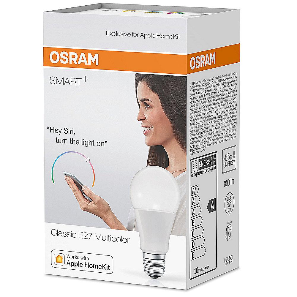 Osram SMART  Apple Homekit Classic E27 Multicolor A60 Birne 10W (60W) matt RGBW