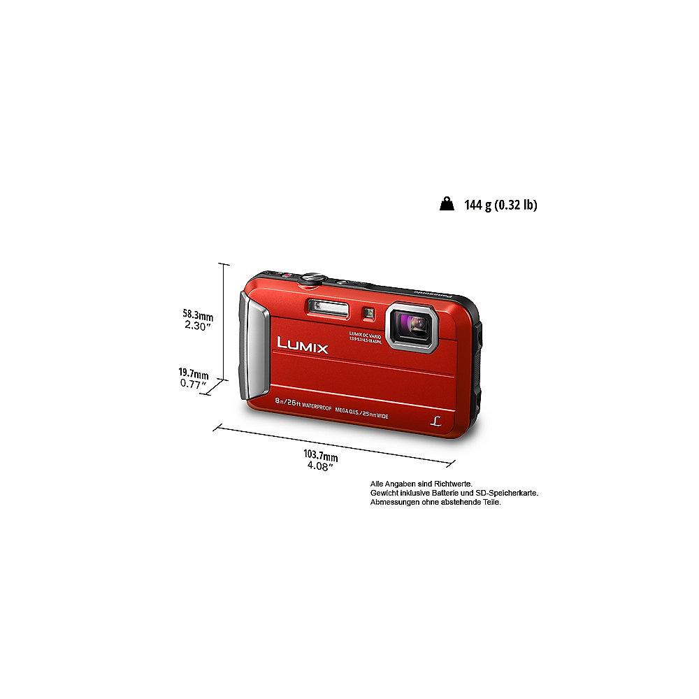 Panasonic Lumix DMC-FT30 Unterwasserkamera rot, Panasonic, Lumix, DMC-FT30, Unterwasserkamera, rot