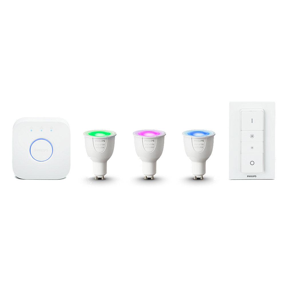 Philips Hue White and Color Ambiance RGBW LED GU10 3er Starter Set 6,5W (2017), Philips, Hue, White, Color, Ambiance, RGBW, LED, GU10, 3er, Starter, Set, 6,5W, 2017,