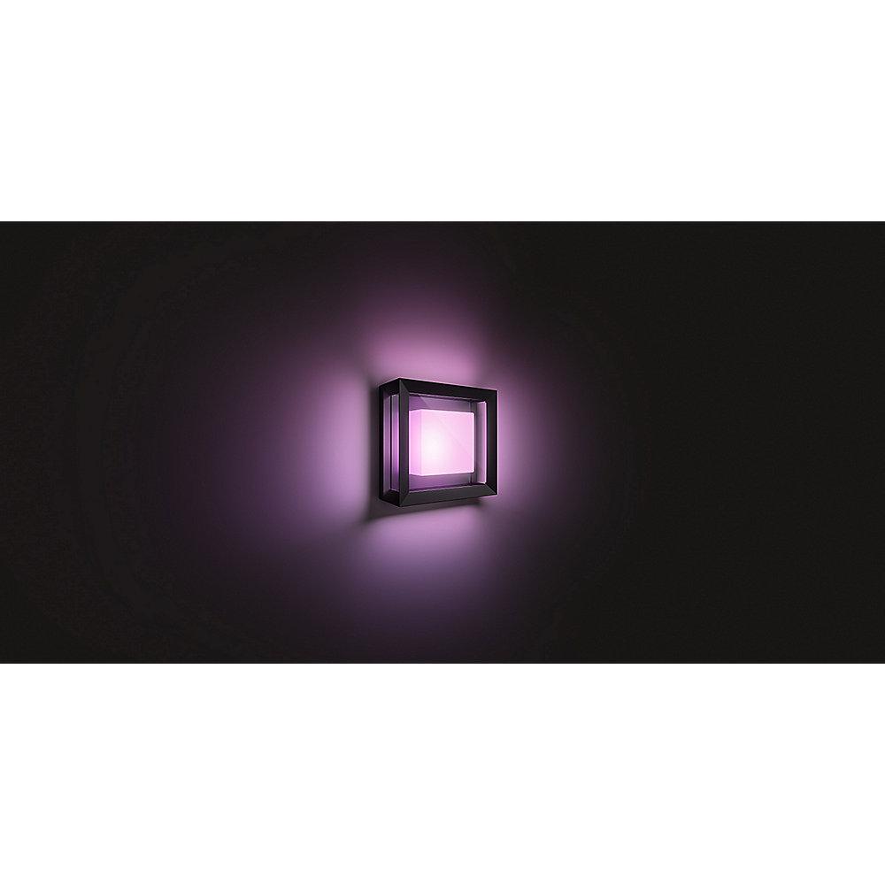 Philips Hue White & Color Amb. Econic Wandleuchte quadratisch, Schwarz, 1150lm