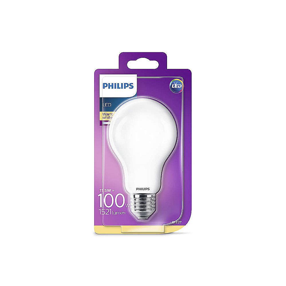 Philips LED Birne A70 11,5W (100W) E27 matt warmweiß, Philips, LED, Birne, A70, 11,5W, 100W, E27, matt, warmweiß