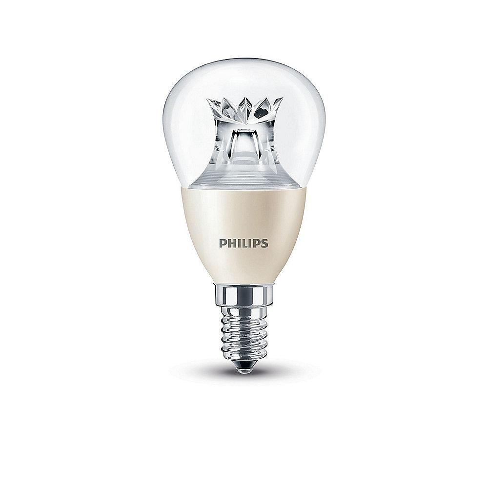 Philips LED-Tropfen P48 6W (40W) E14 klar warmweiß dimmbar, Philips, LED-Tropfen, P48, 6W, 40W, E14, klar, warmweiß, dimmbar