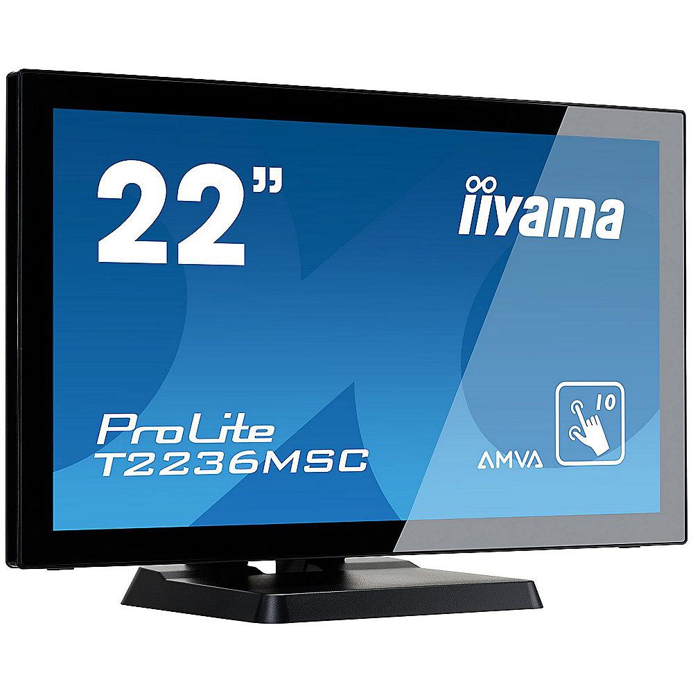 Proj. iiyama ProLite T2236MSC-B2AG 55cm (22") 10-Punkt Multitouch-Monitor