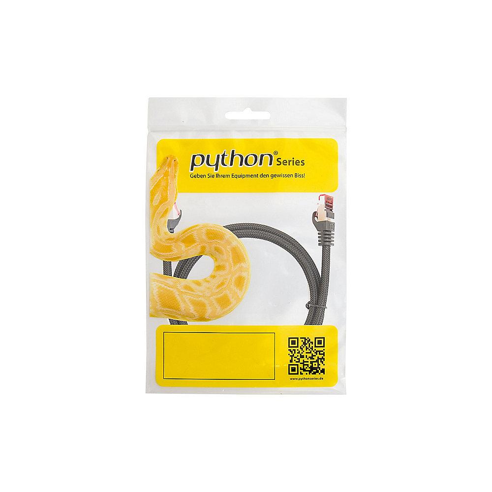 Python RNS Patchkabel Cat.6 S/FTP PiMF PVC 250MHz OFC 0,25m schwarz, Python, RNS, Patchkabel, Cat.6, S/FTP, PiMF, PVC, 250MHz, OFC, 0,25m, schwarz