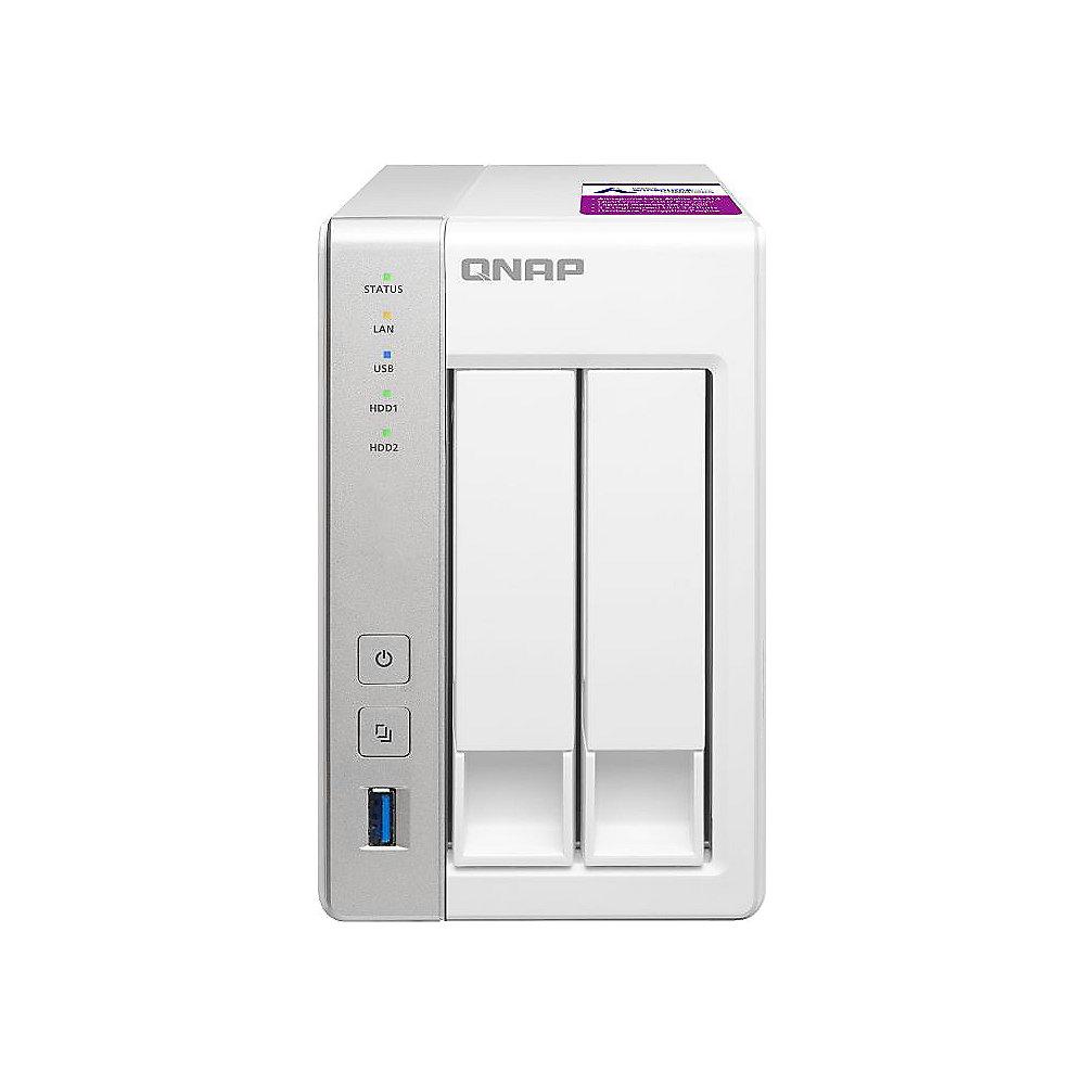 QNAP TS-231P2-1G NAS System 2-Bay 4TB inkl. 2x 2TB WD RED WD20EFRX, QNAP, TS-231P2-1G, NAS, System, 2-Bay, 4TB, inkl., 2x, 2TB, WD, RED, WD20EFRX