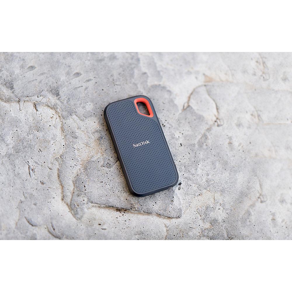 SanDisk Extreme Portable SSD 500GB - USB-C 3.1 Gen2 IP55 wasserresistent, SanDisk, Extreme, Portable, SSD, 500GB, USB-C, 3.1, Gen2, IP55, wasserresistent