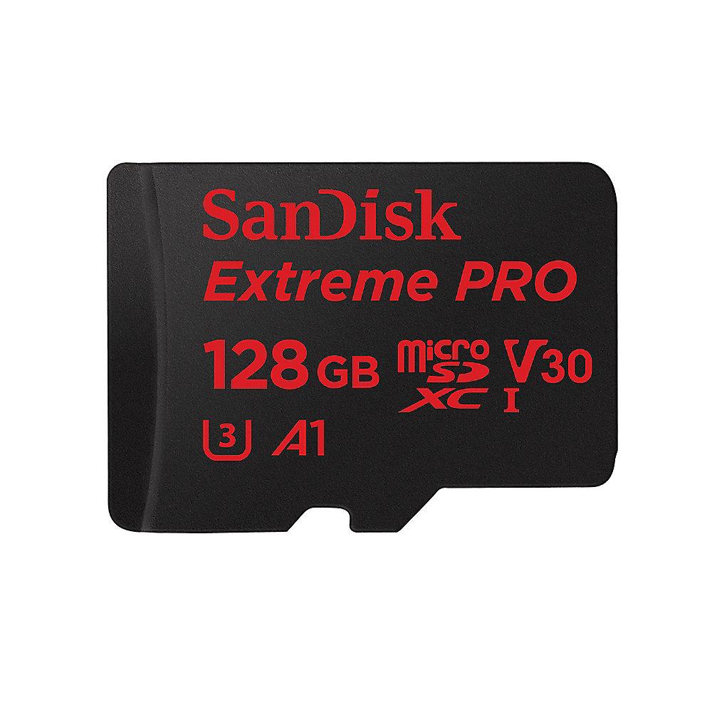 SanDisk Extreme Pro 128GB microSDXC Speicherkarte Kit 90 MB/s, Class 10, U3, A1, SanDisk, Extreme, Pro, 128GB, microSDXC, Speicherkarte, Kit, 90, MB/s, Class, 10, U3, A1